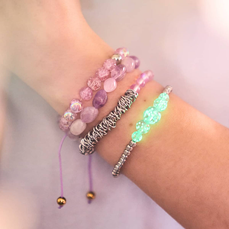 Lavendel | Silber | Meerjungfrauenglas x Links of Love Armband