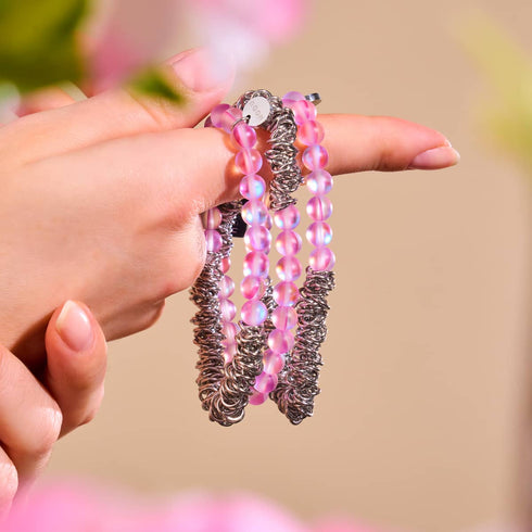 Lavendel | Silber | Meerjungfrauenglas x Links of Love Armband