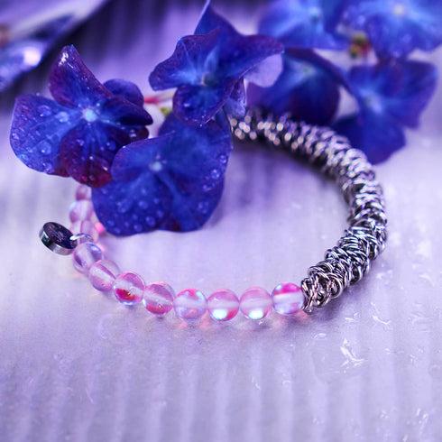 Lavendel | Silber | Meerjungfrauenglas x Links of Love Armband