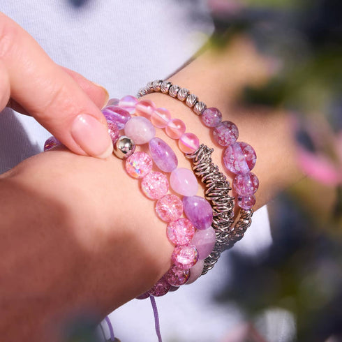 Lavendel | Silber | Meerjungfrauenglas x Links of Love Armband