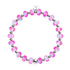 Magenta | Silber | Meerjungfrau Glas Macaron Armband
