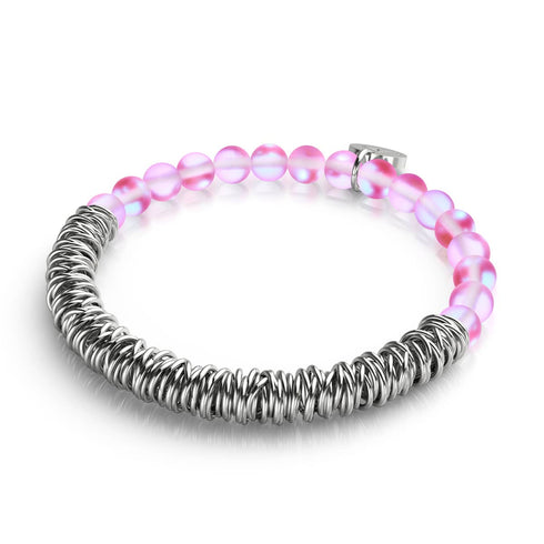Rosa | Silber | Mermaid Glass x Links of Love Armband