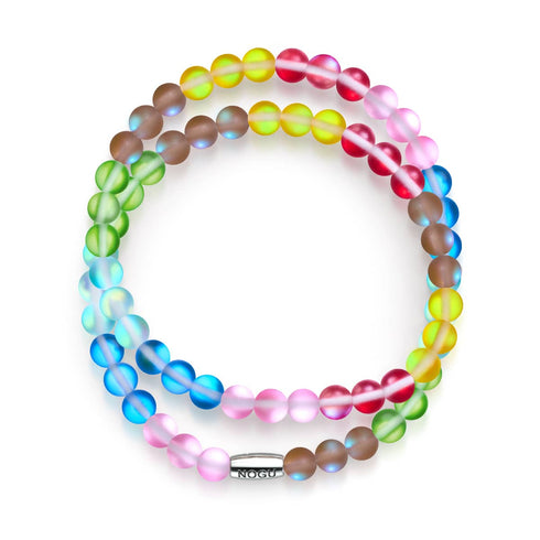 Regenbogen Wickelarmband | Meerjungfrau Glasarmband