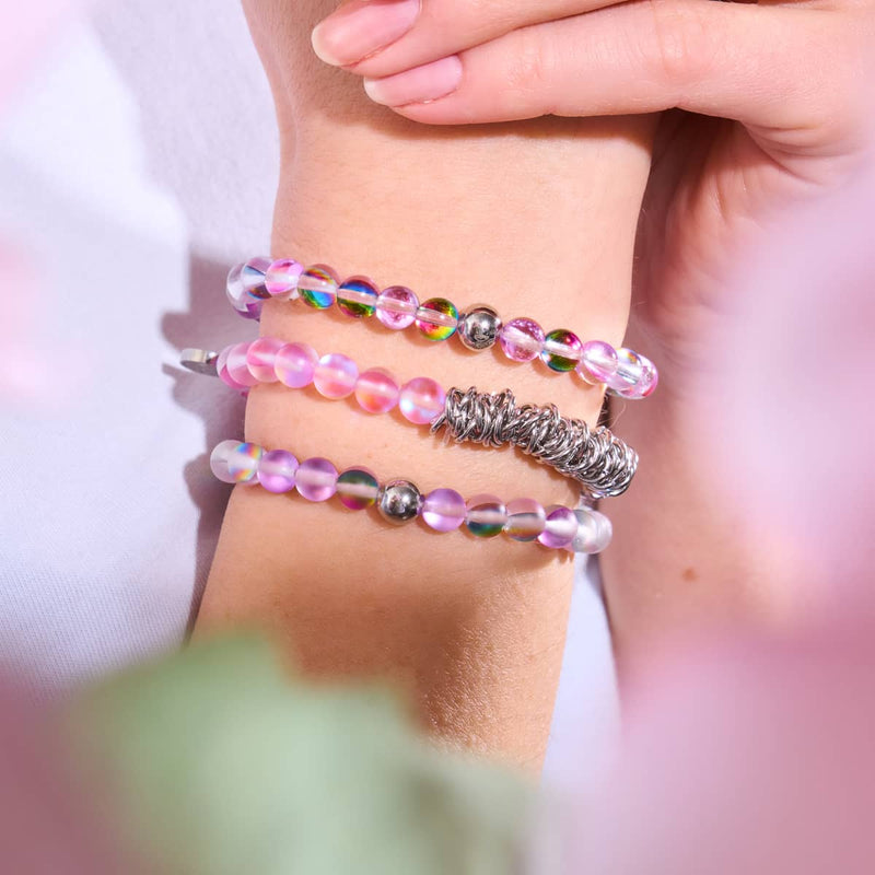 Einhorn Lila | Silber | Meerjungfrau Glasperlenarmband