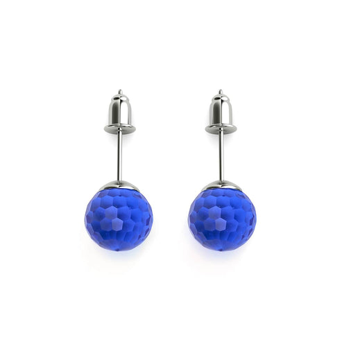 Saphir | 925er Sterlingsilber | Prisma-Ohrstecker