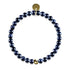 Blauer Sandstein | 925er Sterlinggold Vermeil | Heilsteinperlenarmband