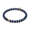 Blauer Sandstein | 925er Sterlinggold Vermeil | Heilsteinperlenarmband
