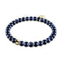 Blauer Sandstein | 925er Sterlinggold Vermeil | Heilsteinperlenarmband