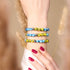 Sonne und Himmel | Ukrainische Hilfe | Glühwürmchen-Glasperlenarmband