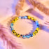 Sonne und Himmel | Ukrainische Hilfe | Glühwürmchen-Glasperlenarmband