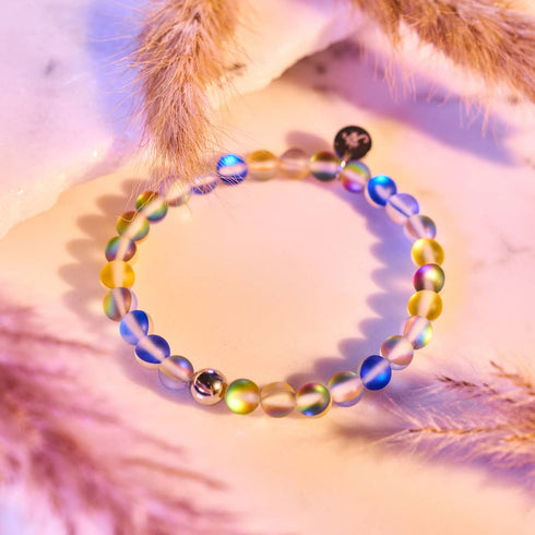 Sonne und Himmel | Ukrainische Hilfe | Meerjungfrau-Glasperlenarmband