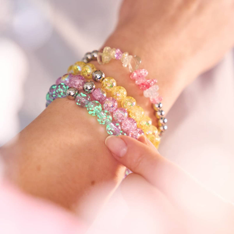 Candy-Quarz | Silber | Armband aus ungeschliffenem Edelstein