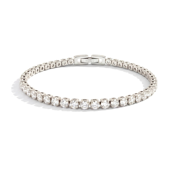 Crystal x Rhodium | Tennis Club Bracelet