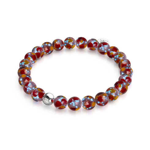 Cherry Grape | Firefly Glass Polka Dot Bracelet