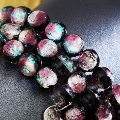 Violetter Mond | 925 Sterling Silber | Mondglas-Armband 