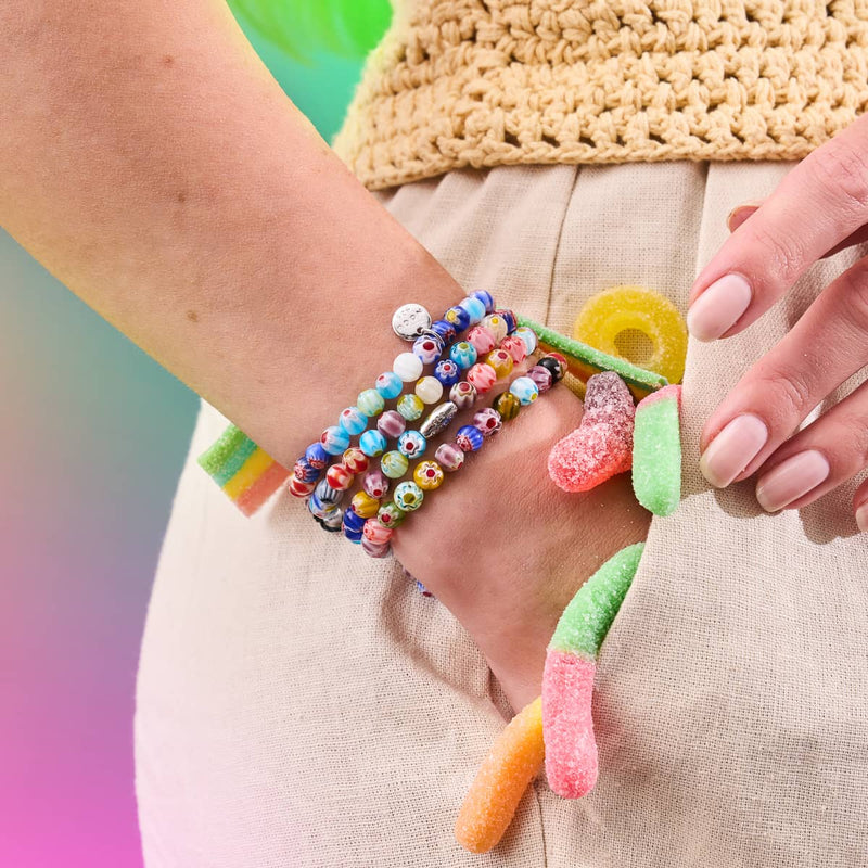 Florentiner Blume | 925er Sterlingsilber | Millefiori-Wrap