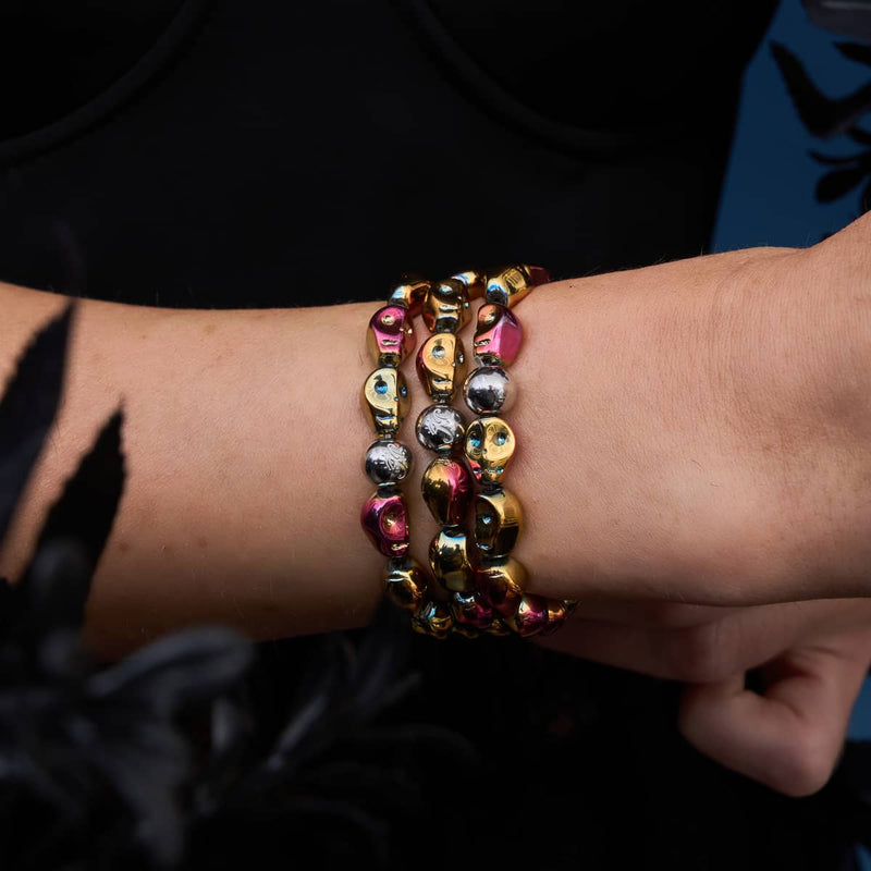 Verbrannter Schnitter | Totenkopfarmband 