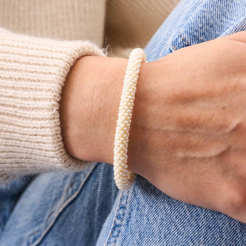 Lichtstrahl | Himalaya-Glasperlenarmband