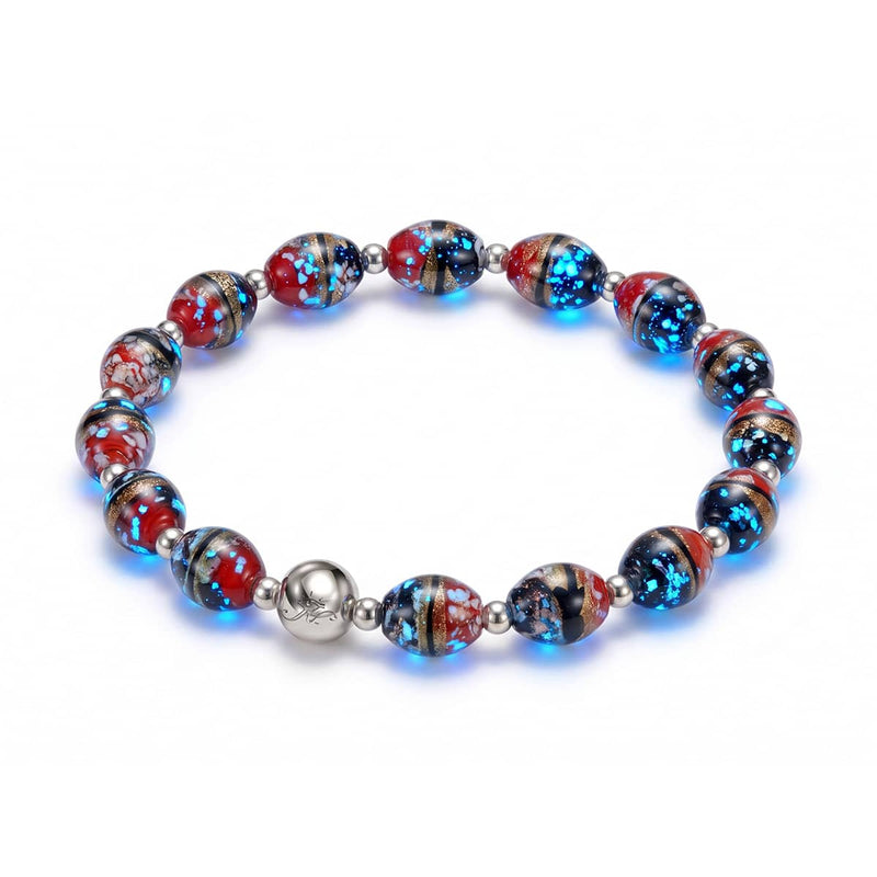 Crimson Current | Tiger Glass Oval Bracelet