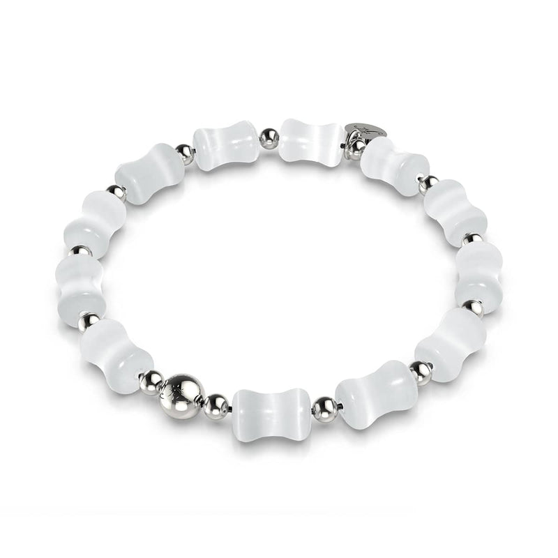 Moonlit Glow | Ethereal Hourglass Cheshire Glass Bracelet