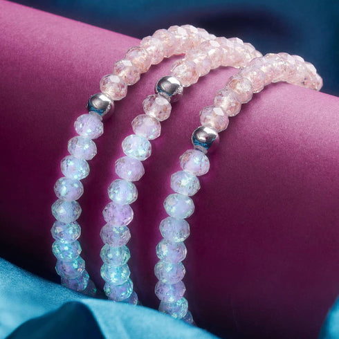 Lavender Frost | Firefly Glass Diamonds Snow Globe Bracelet