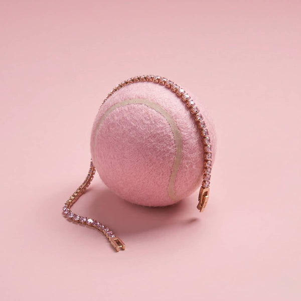18k Rose Gold x Pink Crystal | Tennis Club Bracelet