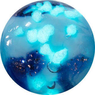Blue Seaspray Firefly Glass bead