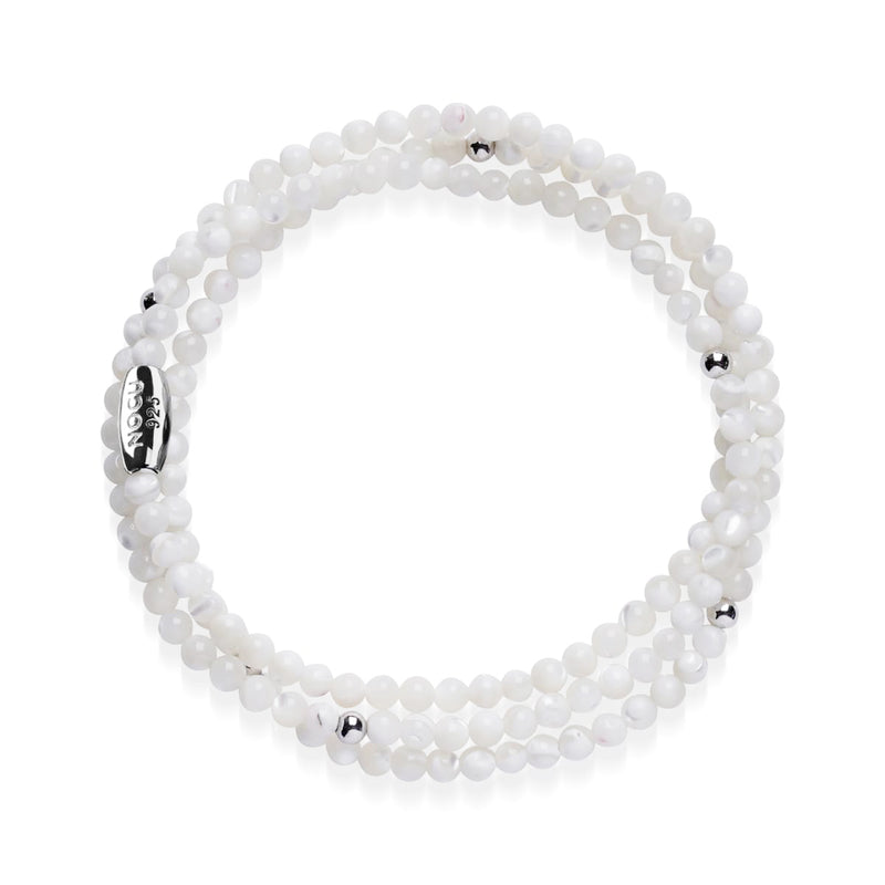 Perlmutt-Jaspis | 925er Sterlingsilber | Edelstein-Wrap 