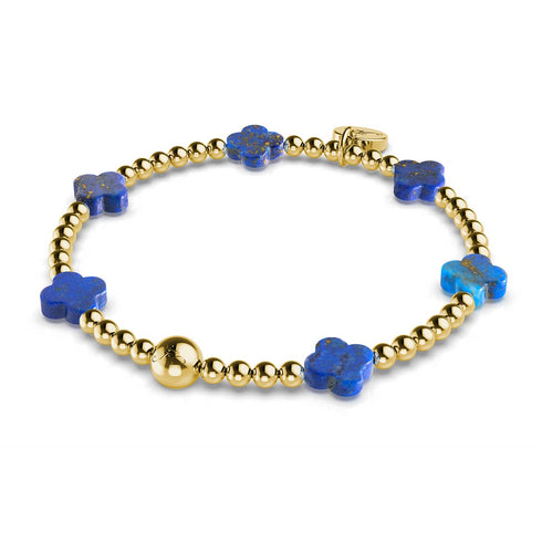 Mitternachtsschatz | Gold | Kleeblatt-Essenz-Armband 