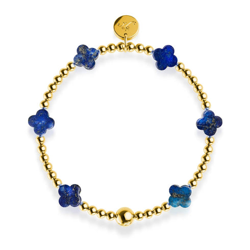 Mitternachtsschatz | Gold | Kleeblatt-Essenz-Armband 