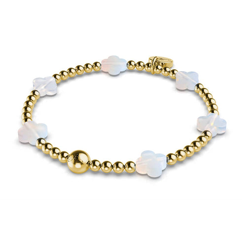 Kleeblatt im Mondschein | Gold | Kleeblatt-Essenz-Armband 