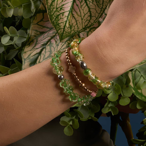 Kleeblattblüte | Roségold | Kleeblatt-Essenz-Armband 