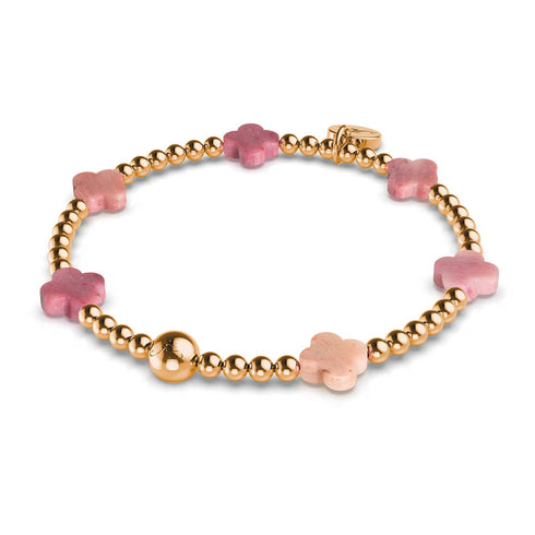 Kleeblattblüte | Roségold | Kleeblatt-Essenz-Armband 