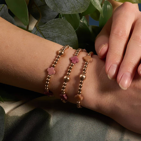 Kleeblattblüte | Roségold | Kleeblatt-Essenz-Armband 