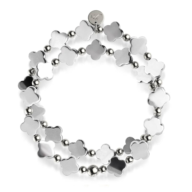 Silbernes Glück | Kleeblatt-Wrap