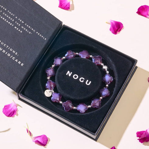 Violetter Frühling | Kleeblatt Armband