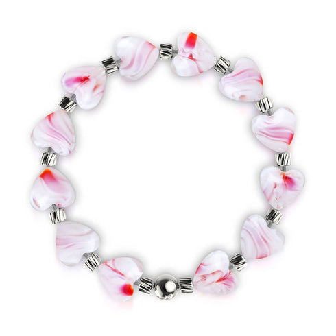 Errötende Brise | Kristallherz-Armband