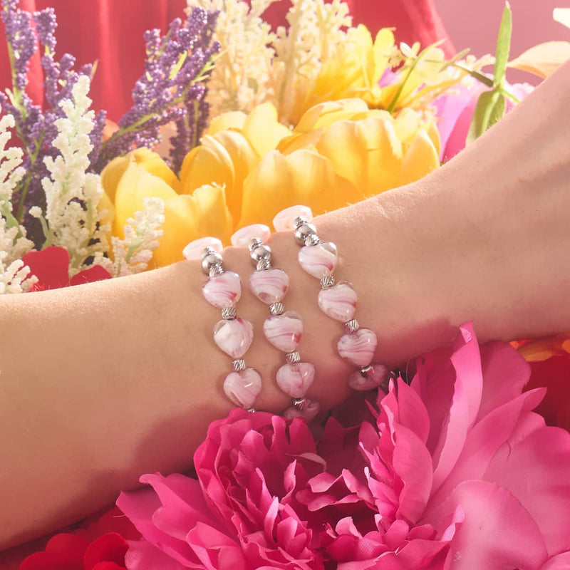 Errötende Brise | Kristallherz-Armband