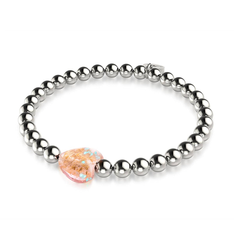 Vergoldetes Rosa | Leuchtendes Herz-Essenz-Armband 