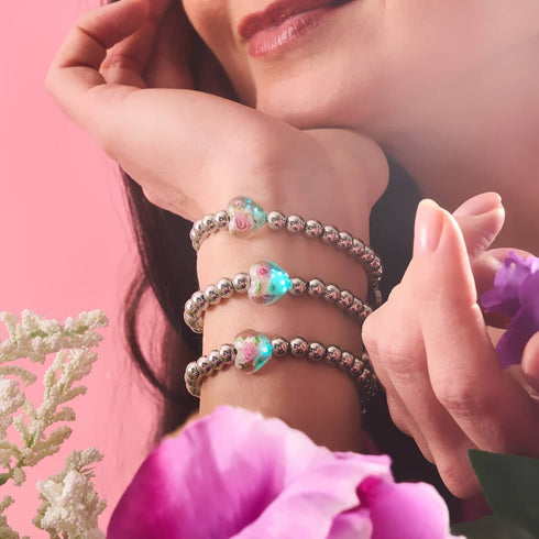 Magnolie | Leuchtendes Herzen-Essenz-Armband 