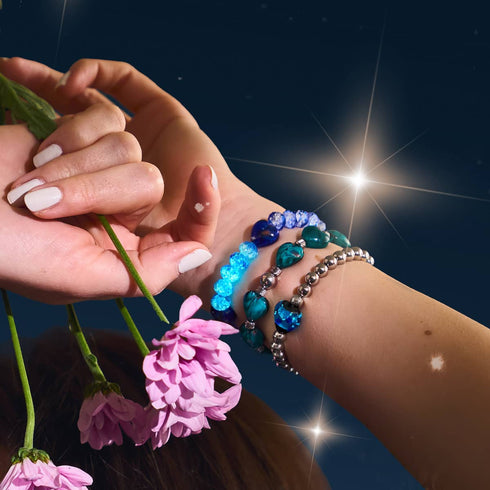 Saphir | Leuchtendes Herz-Essenz-Armband 