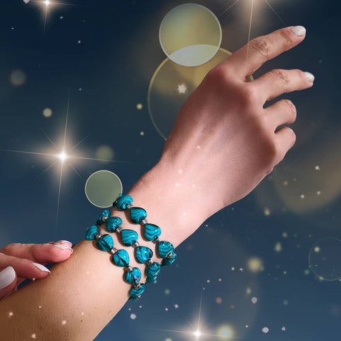 Seeschaumwirbel | Kristallherz-Armband