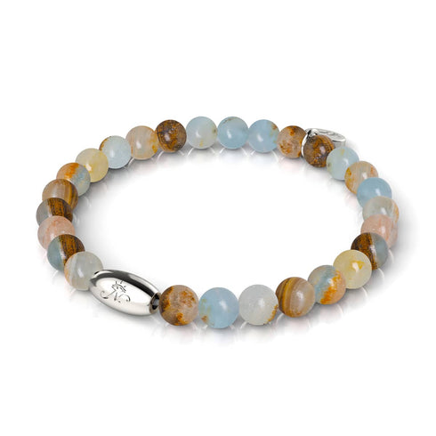 AAA-Calcit | 925er Sterlingsilber | Edelsteinarmband 