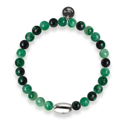 AAA Grüner Lepidolith | 925 Sterling Silber | Edelsteinarmband 