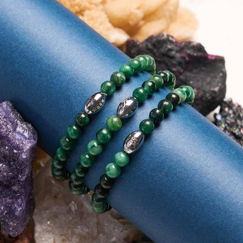 AAA Grüner Lepidolith | 925 Sterling Silber | Edelsteinarmband 