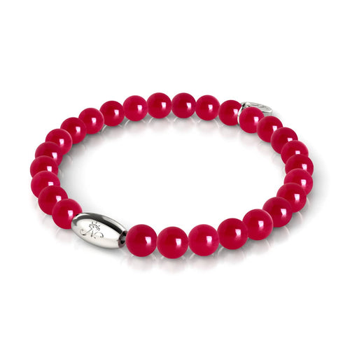 AAA Rubin | 925 Sterling Silber | Edelsteinarmband 