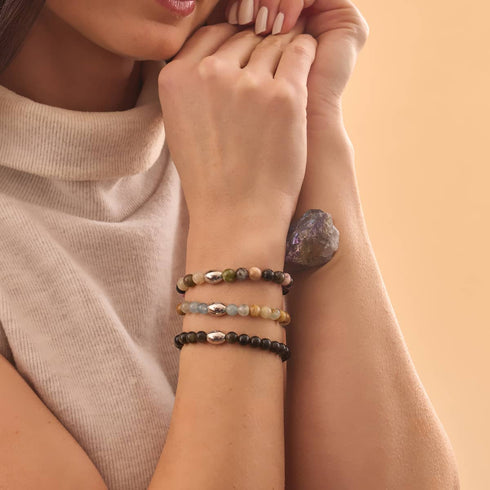 AAA Turmalin | 925 Sterling Silber | Edelsteinarmband 