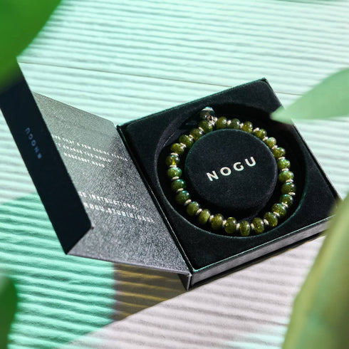 Olivenachat | Abacus Edelstein Armband 