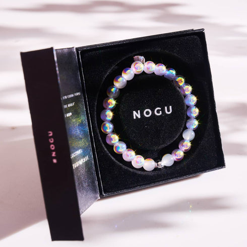 Litschi | 925er Sterlingsilber | Blasenglas-Armband 