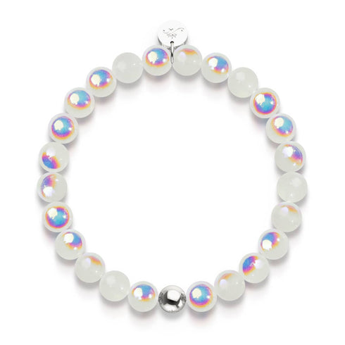 Litschi | 925er Sterlingsilber | Blasenglas-Armband 